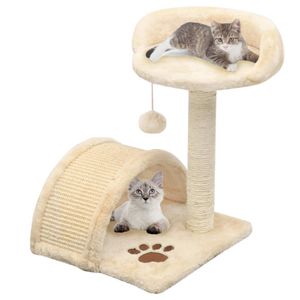 VidaXL Kattenkrabpaal met sisal krabpaal 40 cm beige en bruin