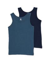HEMA Kinderhemden - 2 Stuks Donkerblauw (donkerblauw) - thumbnail