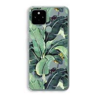 Bananenbladeren: Google Pixel 5 Transparant Hoesje