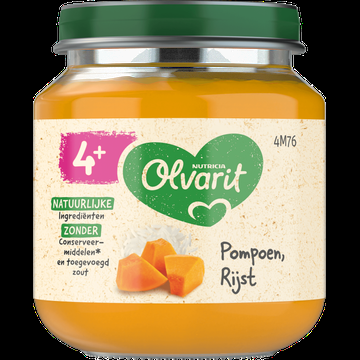 Olvarit 4+ Maanden Pompoen Rijst 125g bij Jumbo