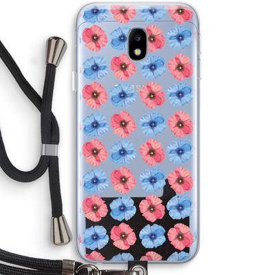 Klaproosjes: Samsung Galaxy J3 (2017) Transparant Hoesje met koord