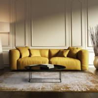 Easy Living - Vloerkleed Kuza Border Gold Rug -