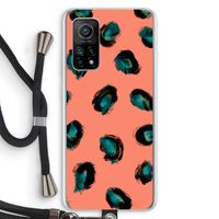 Pink Cheetah: Xiaomi Mi 10T 5G Transparant Hoesje met koord