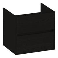 Brauer Adore - Onderkast - 60 cm - met 2 Softclose Lades Greeploos en 1 Sifon Uitsparing - Timber Black