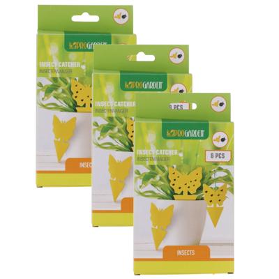 Rouwvliegen plakstrips - 24x stuks - geel - kleefstrips - rouwvliegjes bestrijden Rouwvliegen plakstrips - 24x stuks - geel - kleefstrips - rouwvliegjes bestrijden