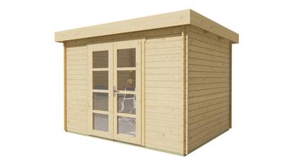 Blokhut - Tuinhuis Hypermodern | 28 mm | vuren bruin geïmpregneerd