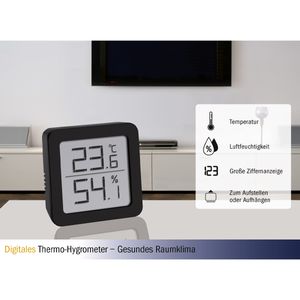 TFA-Dostmann 30.5051.01 hygrometer & psychrometer Buiten Elektronische hygrometer Zwart