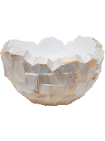 Baq Oceana Pearl Bowl White, 40x32x24cm