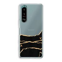 Gouden marmer: Sony Xperia 5 III Transparant Hoesje