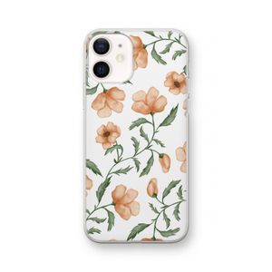 Peachy flowers: iPhone 12 Transparant Hoesje