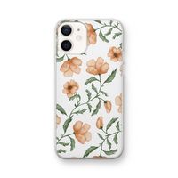 Peachy flowers: iPhone 12 Transparant Hoesje