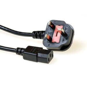 ACT AK5441 Stroomkabel UK Connector/C13 | Zwart | 1 meter