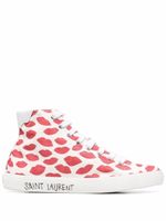 Saint Laurent baskets montantes Classic Court à imprimé graphique - Tons neutres