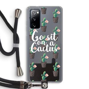 Cactus quote: Samsung Galaxy S20 FE / S20 FE 5G Transparant Hoesje met koord