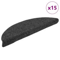 VidaXL Trapmatten zelfklevend 15 stuks 56x17x3 cm antraciet halfrond