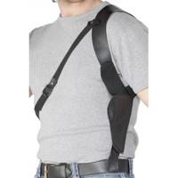 Schouder holster - zwart - leder look - verkleedaccessoires - pistool houder