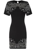 Philipp Plein robe courte à motif cachemire - Noir