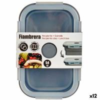 Lunchbox Kinvara CH19130-1 Grijs Transparant ABS 540 ml (12 Stuks)