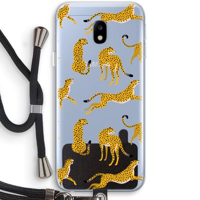Luipaard: Samsung Galaxy J3 (2017) Transparant Hoesje met koord