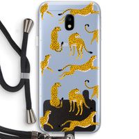 Luipaard: Samsung Galaxy J3 (2017) Transparant Hoesje met koord