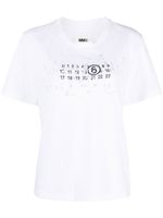 MM6 Maison Margiela t-shirt en coton à motif signature - Blanc - thumbnail