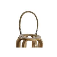 Kaarshouder Home ESPRIT Natuurlijk Kristal Mangohout 25 x 25 x 35 cm