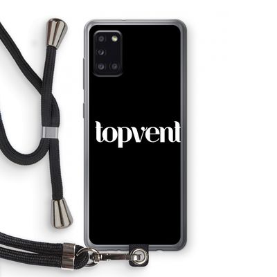 Topvent Zwart: Samsung Galaxy A31 Transparant Hoesje met koord
