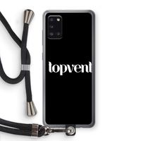 Topvent Zwart: Samsung Galaxy A31 Transparant Hoesje met koord