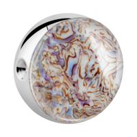 Balletje voor Ball Closure Ring met Mother Of Pearl Design Chirurgisch staal 316L Balletjes, staafjes en meer