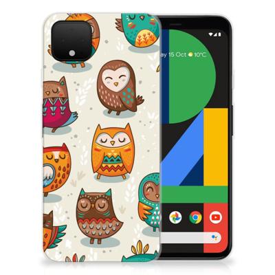 Google Pixel 4 XL | TPU Hoesje | Vrolijke Uilen