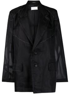 Maison Margiela veste à simple boutonnage - Noir