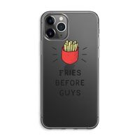 Fries before guys: iPhone 11 Pro Max Transparant Hoesje