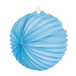 Papieren ballonlampion blauw (23 cm)