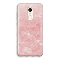 Roze marmer: Xiaomi Redmi 5 Transparant Hoesje