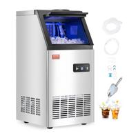 VEVOR Commerciële ijsmachine, vrijstaande kast, machine, 80 lbs/24 uur, 36 ijsblokjes