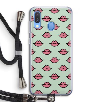 Lipjes: Samsung Galaxy A40 Transparant Hoesje met koord