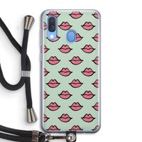 Lipjes: Samsung Galaxy A40 Transparant Hoesje met koord