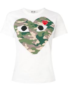 Comme Des Garçons Play t-shirt à logo imprimé - Blanc