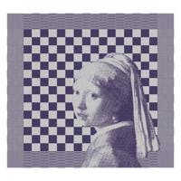 DDDDD Theedoek Girl With The Pearl 60x65cm - blue - set van 6 - thumbnail