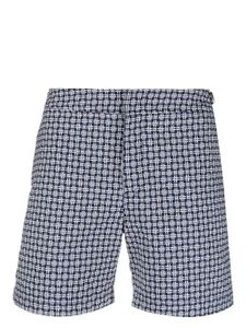 Orlebar Brown short à motif en jacquard - Bleu