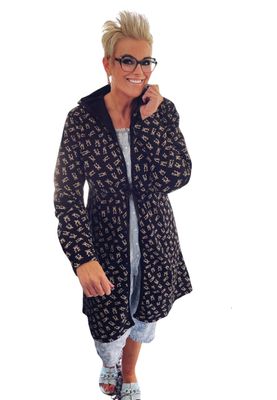 Dames ochtendjas beren - met capuchon - dun katoen-l