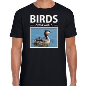 Futen t-shirt met dieren foto birds of the world zwart voor heren