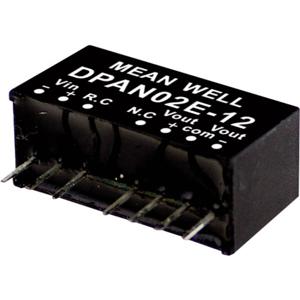Mean Well DPAN02C-12 DC/DC-convertermodule 83 mA 2 W Aantal uitgangen: 2 x Inhoud 1 stuk(s)