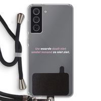 uw waarde daalt niet: Samsung Galaxy S21 FE Transparant Hoesje met koord