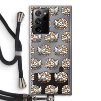 Slapende poes: Samsung Galaxy Note 20 Ultra / Note 20 Ultra 5G Transparant Hoesje met koord