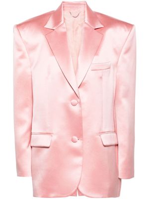 Magda Butrym blazer en soie à simple boutonnage - Rose