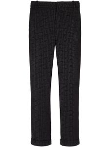 Balmain pantalon de tailleur à motif monogrammé - Noir