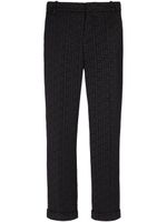 Balmain pantalon de tailleur à motif monogrammé - Noir - thumbnail