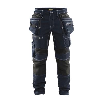 Blåkläder X1900 werkbroek denim stretch blauw/zwart maat 52