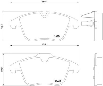 Remblokkenset, schijfrem BREMBO XTRA LINE P61106X